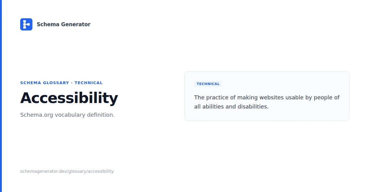 Accessibility glossary term illustration