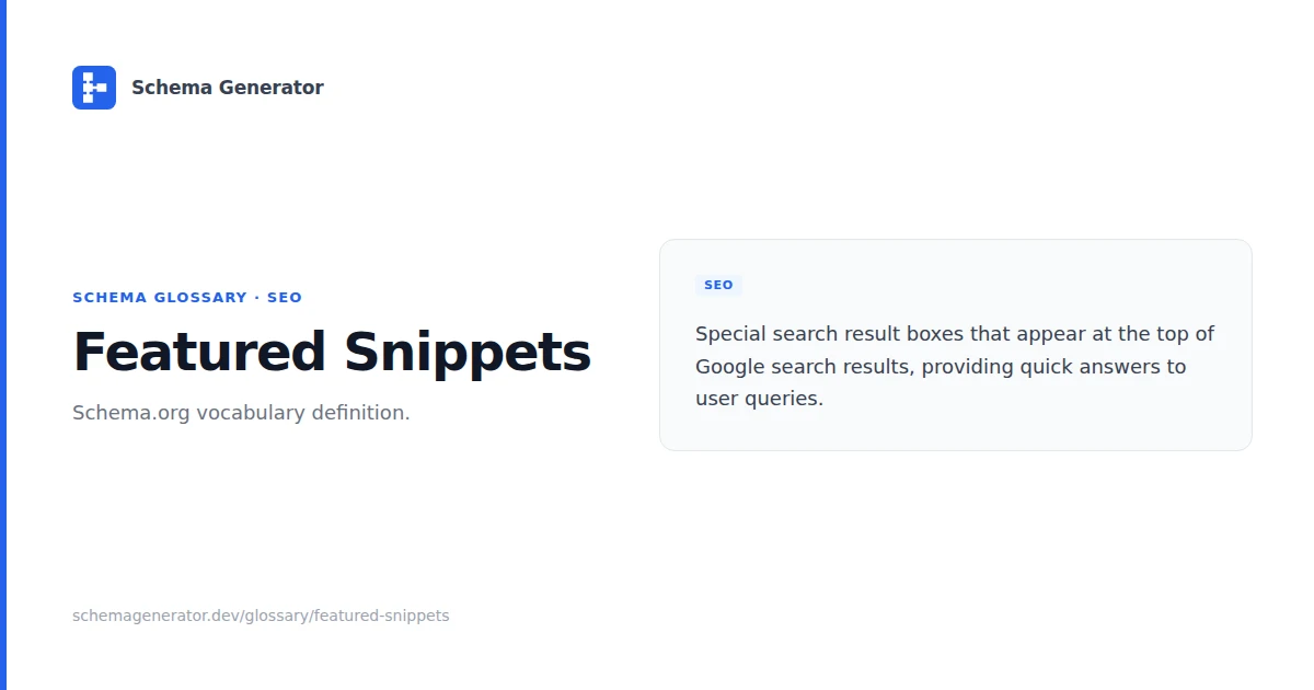 Featured Snippets glossary term illustration