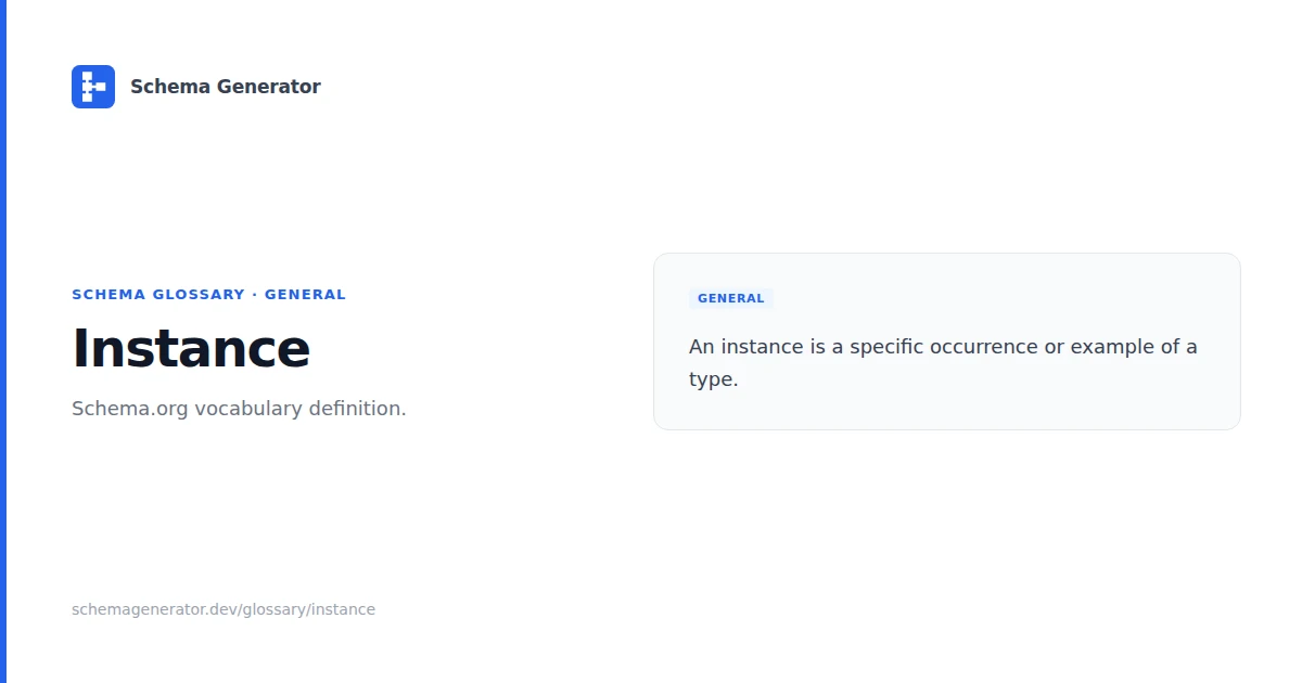 Instance glossary term illustration