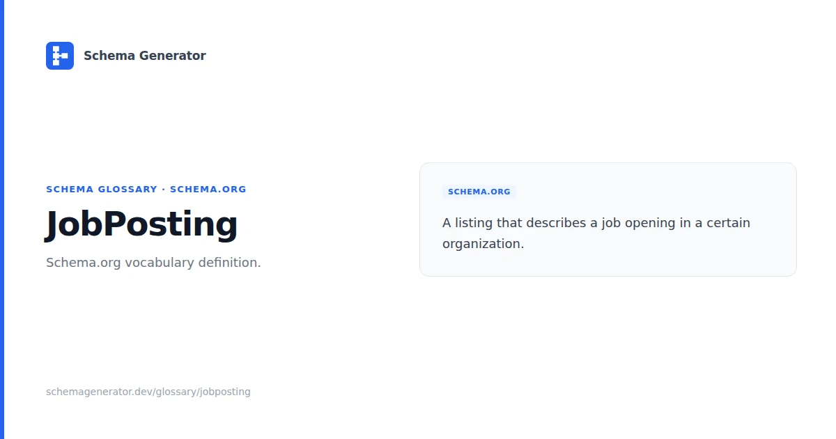JobPosting glossary term illustration