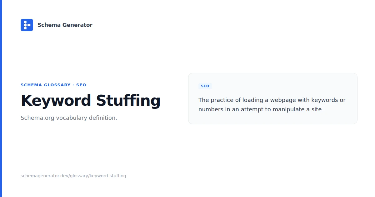 Keyword Stuffing glossary term illustration