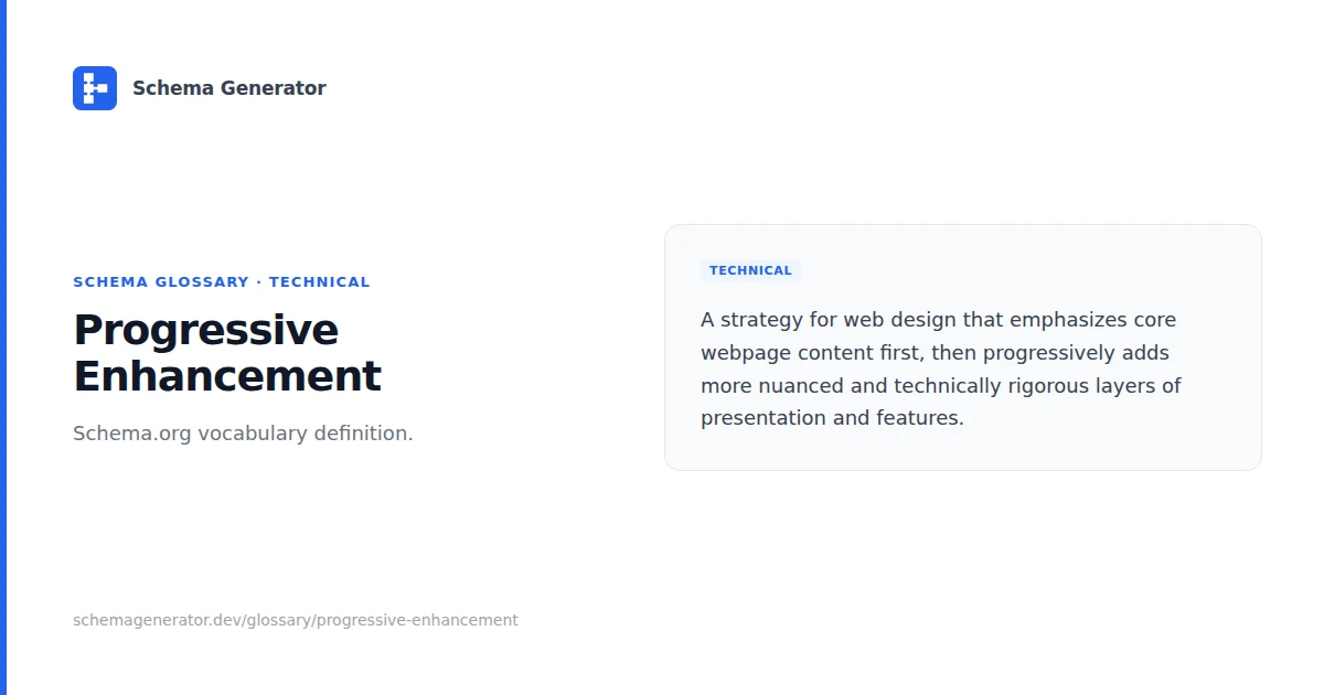 Progressive Enhancement glossary term illustration