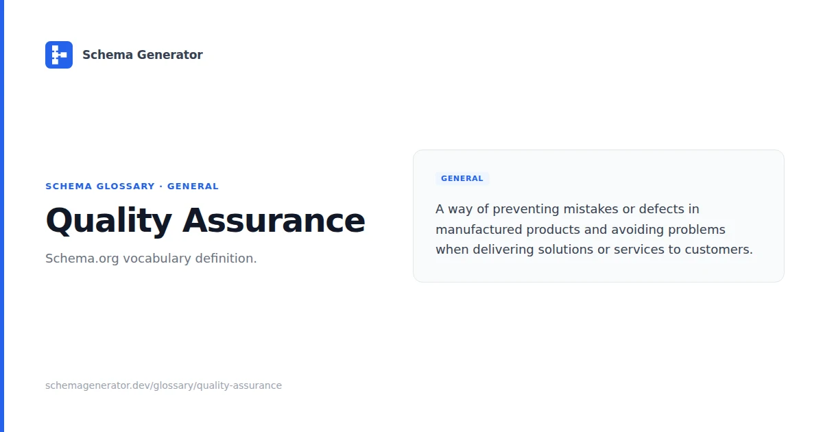Quality Assurance glossary term illustration