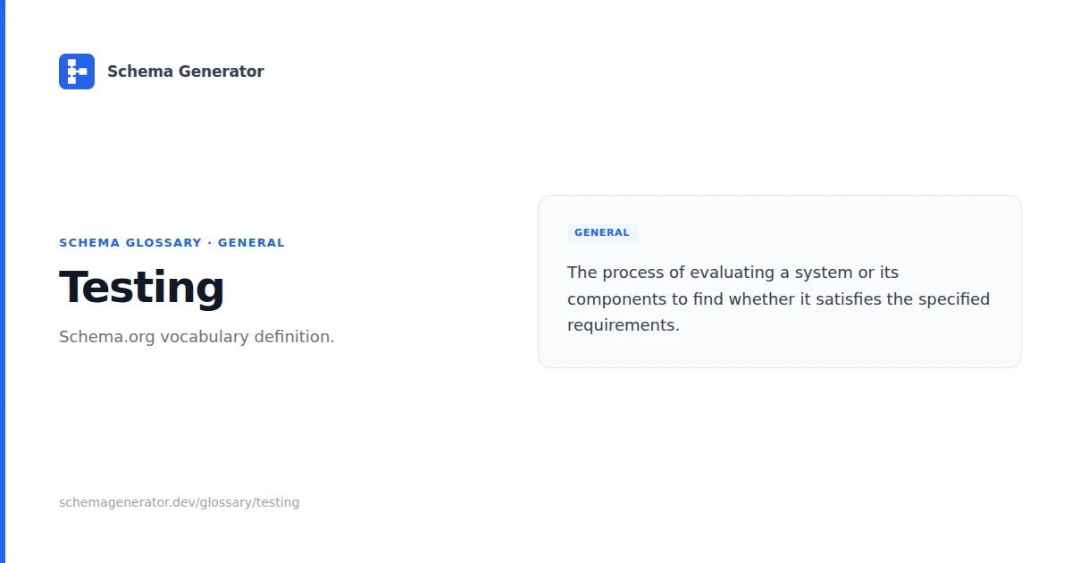 Testing glossary term illustration