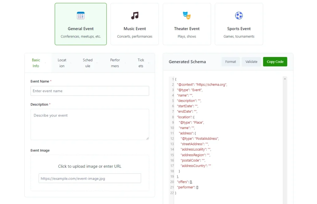 Event Schema Generator